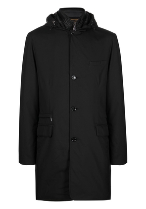 Moorer button-up hooded coat - Black