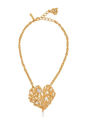 Oscar de la Renta Coral Heart pendant necklace - Gold