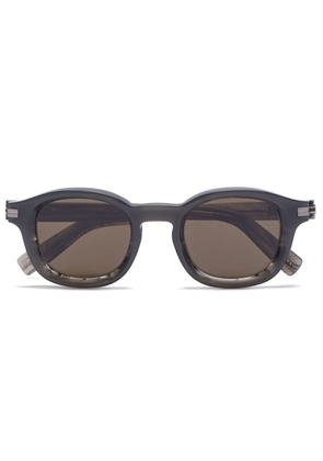 Zegna striped round-shape sunglasses - Grey