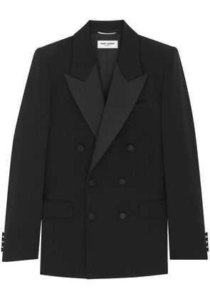 Saint Laurent double-breasted wool blazer - Black