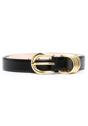 Déhanche Hollyhock leather belt - Black