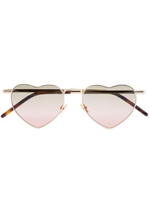 Saint Laurent Eyewear LouLou heart-shaped sunglasses - Gold