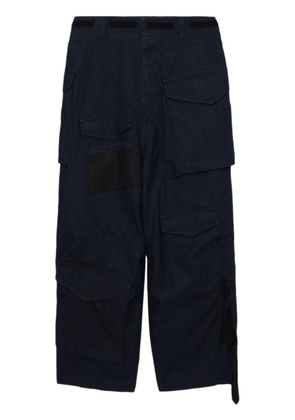 Junya Watanabe MAN wide-leg cotton cargo trousers - Blue