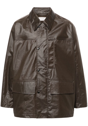 LEMAIRE coated-finish rain jacket - Brown