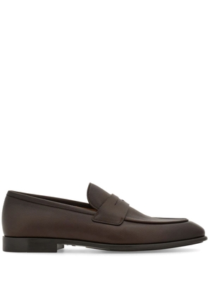 Ferragamo leather penny loafers - Brown