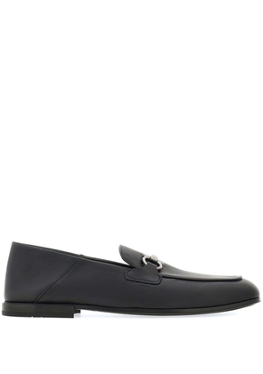Ferragamo Gancini leather loafers - Black