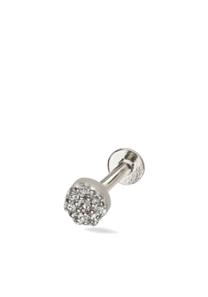 Lark & Berry 14kt white gold Halo Full diamond earring - Silver