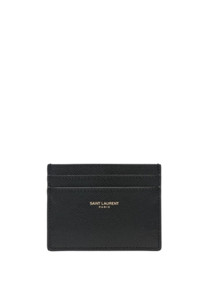 Saint Laurent logo-embossed leather cardholder - Black