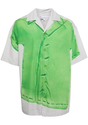 JW Anderson Clay trompe l'oeil-print cotton shirt - Green