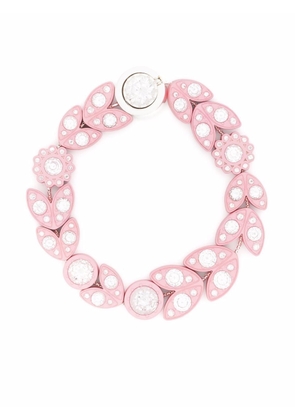 Bottega Veneta crystal-embellished petal bracelet - Pink