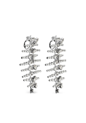 Saint Laurent crystal-embellished drop earrings - Silver