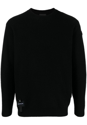 Moncler logo-patch wool jumper - Black