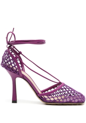 Bottega Veneta Stretch 90mm mesh sandals - Purple