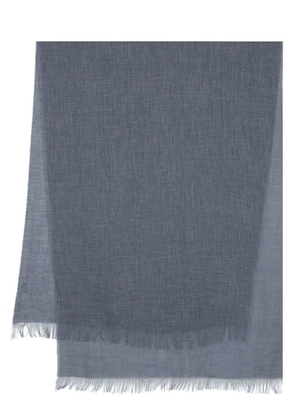 Fabiana Filippi frayed-edge detail scarf - Blue