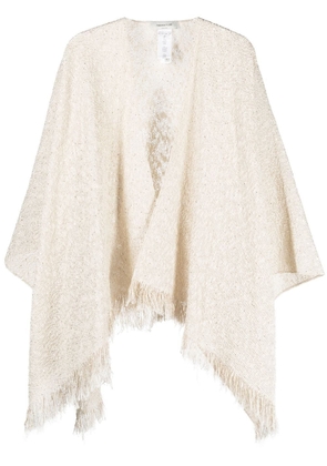 Fabiana Filippi fringed cotton-blend shawl - Neutrals