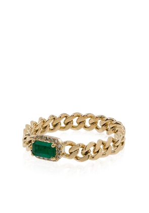 SHAY 18kt yellow gold emerald diamond ring