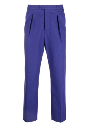 Saint Laurent high-waisted tailored cropped trousers - Blue