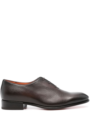 Santoni textured leather oxford shoes - Brown