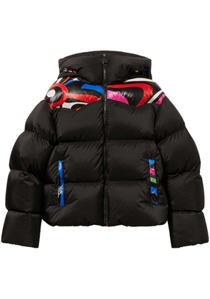 PUCCI Onde-panelling hooded puffer jacket - Black