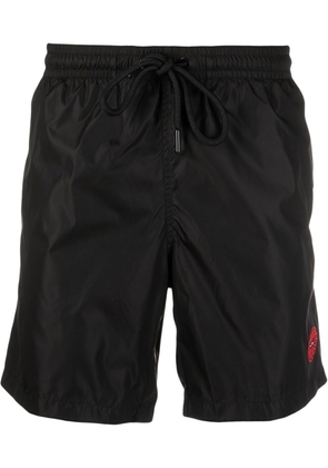 Moncler Spider Man logo-patch swim shorts - Black