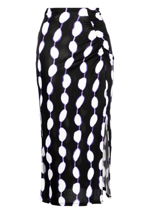 DVF Diane von Furstenberg Cybele graphic-print midi skirt - Black
