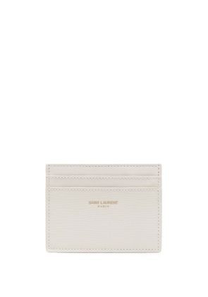 Saint Laurent logo-detail leather wallet - White