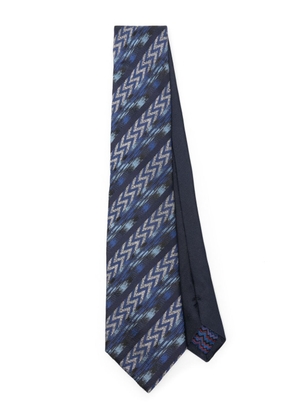 Missoni zigzag silk tie - Blue