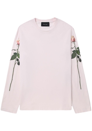 Simone Rocha rose-print sweatshirt - Pink