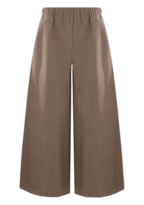 Dusan elasticated-waistband wide-leg trousers - Brown
