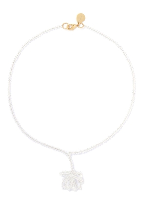 Simone Rocha Cluster Flower bead-embellished necklace - Neutrals
