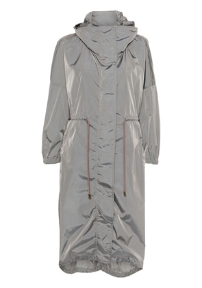 Moorer Madalyn hooded raincoat - Grey