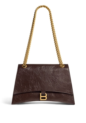 Balenciaga medium Crush leather shoulder bag - Brown