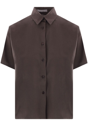 Dusan classic-collar cotton shirt - Brown