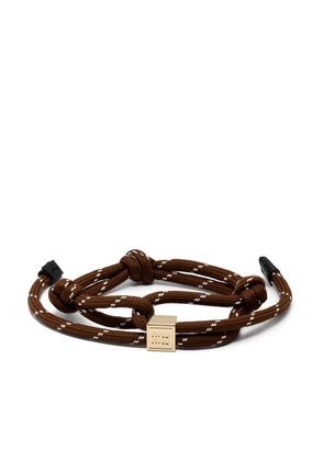 Miu Miu logo-charm cord bracelet - Brown