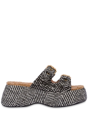 Moschino buckled platform sandals - Black