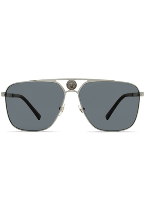 Versace Eyewear Medusa-plaque pilot-shape sunglasses - Black