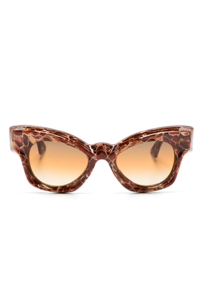 Marni Eyewear Magneticus butterfly-frame sunglasses - Red