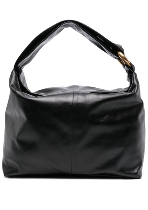 Jil Sander Ring leather tote bag - Black