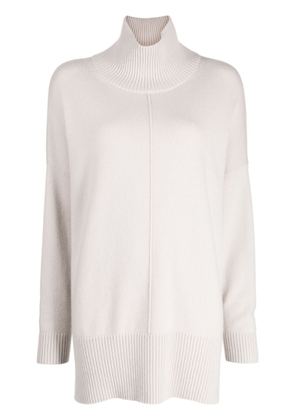 N.Peal fine-knit mock-neck cashmere jumper - Grey