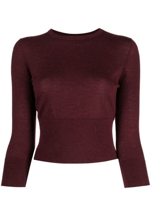 N.Peal fine-knit cropped jumper - Red