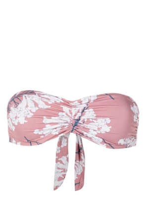 Clube Bossa Venet floral-print bikini top - Brown
