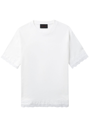 Simone Rocha lace-trim cotton T-shirt - White