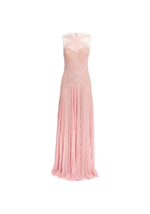 Honayda Lace Pleated Gown