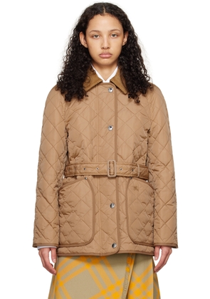 Burberry Beige Diamond Quilted Jacket