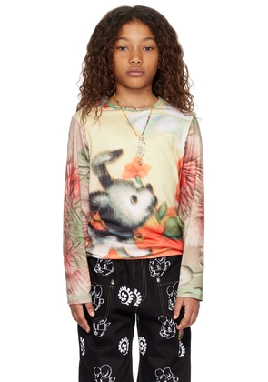 Chopova Lowena SSENSE Exclusive Kids Multicolor Flower Pup Long Sleeve T-Shirt
