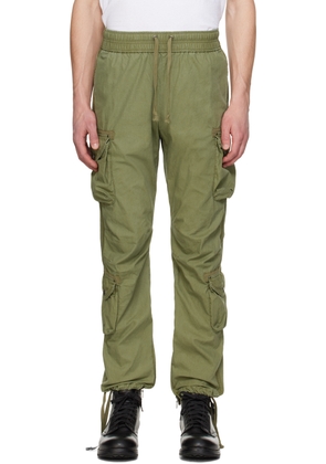 John Elliott Green Garment-Dyed Cargo Pants
