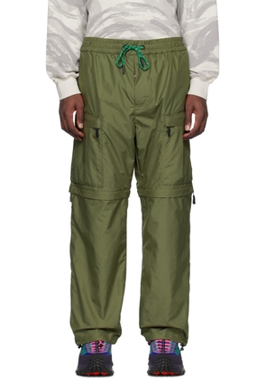 Moncler Grenoble Khaki Zip Panel Cargo Pants