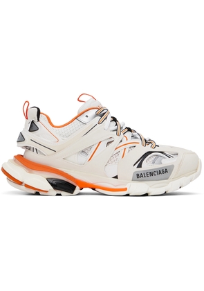 Balenciaga White & Orange Track Sneakers