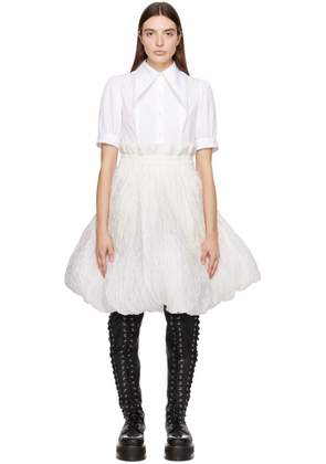 Noir Kei Ninomiya Off-White Bubble Hem Midi Skirt