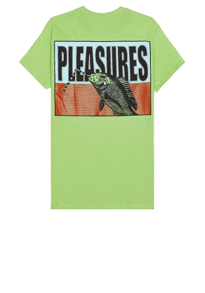 Pleasures Thirsty T-shirt in Kiwi - Green. Size S (also in ).